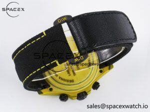 Daytona DIW Yellow Carbon Case DIWF Edition Black/White Dial on Black Nylon Strap A7750 - Image 16