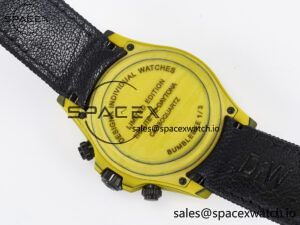 Daytona DIW Yellow Carbon Case DIWF Edition Black/White Dial on Black Nylon Strap A7750 - Image 17