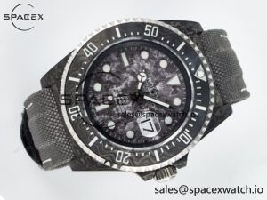 Sea Dweller 43mm Black Carbon DIWF Best Edition Gray Dial on Gray Nylon Strap A2824 V2 - Image 7