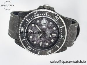 Sea Dweller 43mm Black Carbon DIWF Best Edition Gray Dial on Gray Nylon Strap A2824 V2 - Image 8