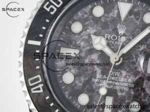 Sea Dweller 43mm Black Carbon DIWF Best Edition Gray Dial on Gray Nylon Strap A2824 V2 - Image 11