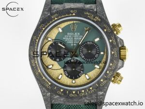 Daytona DIW Carbon Case and Bezel DIWF Edition Green/YG Dial on Green Nylon Strap A7750 - Image 2