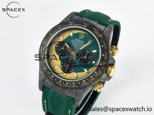 Daytona DIW Carbon Case and Bezel DIWF Edition Green/YG Dial on Green Nylon Strap A7750 - Image 4