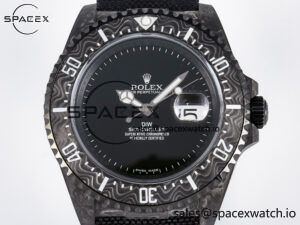 Sea Dweller 43mm Carbon DIWF Best Edition Black Dial on Black Nylon Strap A2824 - Image 2