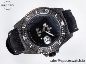 Sea Dweller 43mm Carbon DIWF Best Edition Black Dial on Black Nylon Strap A2824 - Image 7