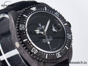 Sea Dweller 43mm Carbon DIWF Best Edition Black Dial on Black Nylon Strap A2824 - Image 3