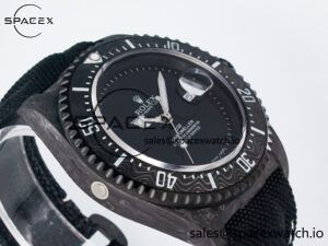 Sea Dweller 43mm Carbon DIWF Best Edition Black Dial on Black Nylon Strap A2824 - Image 6