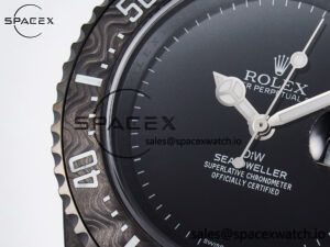 Sea Dweller 43mm Carbon DIWF Best Edition Black Dial on Black Nylon Strap A2824 - Image 11
