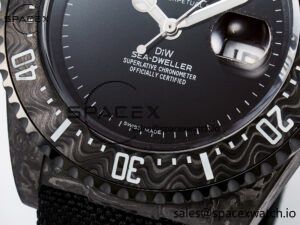 Sea Dweller 43mm Carbon DIWF Best Edition Black Dial on Black Nylon Strap A2824 - Image 12
