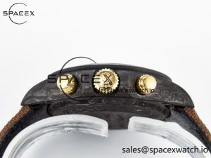 Daytona DIW Carbon Case and Bezel DIWF Edition Yellow Arabic Dial on Brown Nylon Strap A7750 - Image 15
