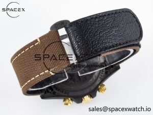 Daytona DIW Carbon Case and Bezel DIWF Edition Yellow Arabic Dial on Brown Nylon Strap A7750 - Image 16