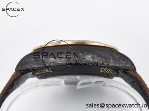 Daytona DIW Carbon Case DIWF Edition Black Dial Rainbow Diamonds Bezel on Brown Nylon Strap A7750 - Image 14