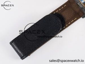 Daytona DIW Carbon Case DIWF Edition Black Dial Rainbow Diamonds Bezel on Brown Nylon Strap A7750 - Image 22