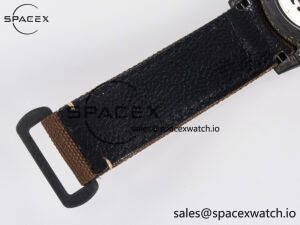 Daytona DIW Carbon Case DIWF Edition Black Dial Rainbow Diamonds Bezel on Brown Nylon Strap A7750 - Image 24