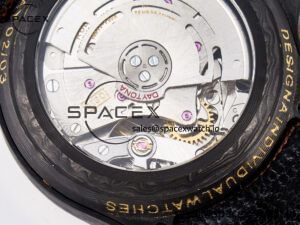 Daytona DIW Carbon Case DIWF Edition Black Dial Rainbow Diamonds Bezel on Brown Nylon Strap A7750 - Image 21