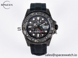 GMT Carbon DIWF Best Edition Black Carbon Dial SS Markers on Black Nylon Strap SA3285 CHS V2
