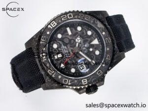 GMT Carbon DIWF Best Edition Black Carbon Dial SS Markers on Black Nylon Strap SA3285 CHS V2 - Image 7