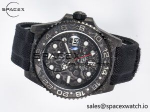 GMT Carbon DIWF Best Edition Black Carbon Dial SS Markers on Black Nylon Strap SA3285 CHS V2 - Image 8
