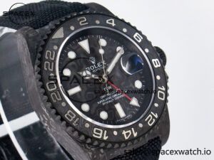GMT Carbon DIWF Best Edition Black Carbon Dial SS Markers on Black Nylon Strap SA3285 CHS V2 - Image 3