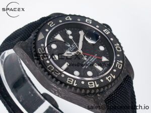 GMT Carbon DIWF Best Edition Black Carbon Dial SS Markers on Black Nylon Strap SA3285 CHS V2 - Image 6