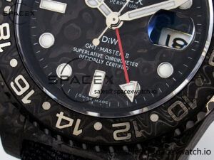 GMT Carbon DIWF Best Edition Black Carbon Dial SS Markers on Black Nylon Strap SA3285 CHS V2 - Image 12