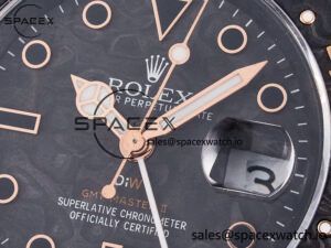1GMT Carbon DIWF Best Edition Black Carbon Dial RG Markers on Beige Nylon Strap SA3186 CHS - Image 9