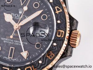 1GMT Carbon DIWF Best Edition Black Carbon Dial RG Markers on Beige Nylon Strap SA3186 CHS - Image 10