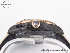 1GMT Carbon DIWF Best Edition Black Carbon Dial RG Markers on Beige Nylon Strap SA3186 CHS - Image 14