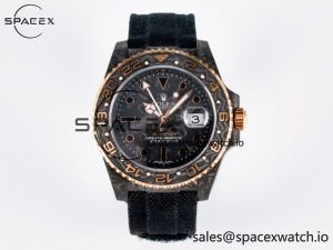 GMT Carbon DIWF Best Edition Black Carbon Dial RG Markers on Black Nylon Strap SA3186 CHS