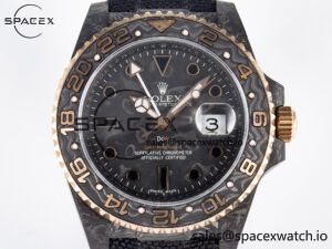 GMT Carbon DIWF Best Edition Black Carbon Dial RG Markers on Black Nylon Strap SA3186 CHS - Image 2