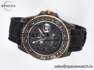 GMT Carbon DIWF Best Edition Black Carbon Dial RG Markers on Black Nylon Strap SA3186 CHS - Image 8
