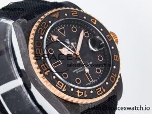 GMT Carbon DIWF Best Edition Black Carbon Dial RG Markers on Black Nylon Strap SA3186 CHS - Image 3