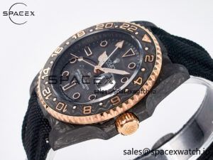 GMT Carbon DIWF Best Edition Black Carbon Dial RG Markers on Black Nylon Strap SA3186 CHS - Image 5