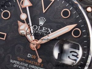GMT Carbon DIWF Best Edition Black Carbon Dial RG Markers on Black Nylon Strap SA3186 CHS - Image 9