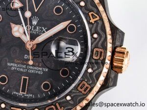 GMT Carbon DIWF Best Edition Black Carbon Dial RG Markers on Black Nylon Strap SA3186 CHS - Image 10