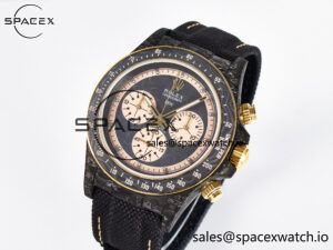 Daytona DIW Carbon Case DIWF Edition Carbon/Cream Dial on Black Nylon Strap A7750 - Image 4
