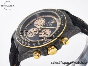 Daytona DIW Carbon Case DIWF Edition Carbon/Cream Dial on Black Nylon Strap A7750 - Image 5