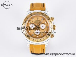 Daytona DIW White Carbon Case YG Bezel DIWF Edition YG Dial on Brown Leather Strap A7750