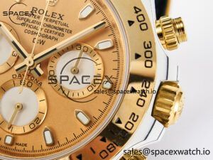 Daytona DIW White Carbon Case YG Bezel DIWF Edition YG Dial on Brown Leather Strap A7750 - Image 10