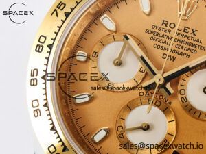 Daytona DIW White Carbon Case YG Bezel DIWF Edition YG Dial on Brown Leather Strap A7750 - Image 12