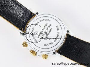 Daytona DIW White Carbon Case YG Bezel DIWF Edition YG Dial on Brown Leather Strap A7750 - Image 17