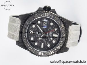 GMT Carbon DIWF Best Edition Black Carbon Dial SS Markers on White Nylon Strap SA3285 CHS V2 - Image 8