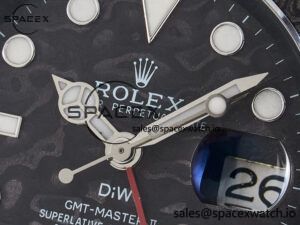 GMT Carbon DIWF Best Edition Black Carbon Dial SS Markers on White Nylon Strap SA3285 CHS V2 - Image 9