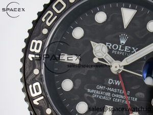 GMT Carbon DIWF Best Edition Black Carbon Dial SS Markers on White Nylon Strap SA3285 CHS V2 - Image 11