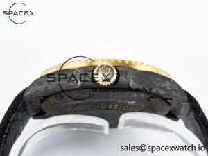 Sea Dweller 43mm Carbon DIWF Best Edition Black Dial YG Bezel on Black Nylon Strap A2824 - Image 14
