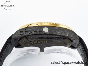 Sea Dweller 43mm Carbon DIWF Best Edition Black Dial YG Bezel on Black Nylon Strap A2824 - Image 13