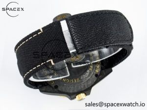 Sea Dweller 43mm Carbon DIWF Best Edition Black Dial YG Bezel on Black Nylon Strap A2824 - Image 15