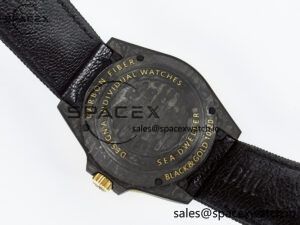 Sea Dweller 43mm Carbon DIWF Best Edition Black Dial YG Bezel on Black Nylon Strap A2824 - Image 16