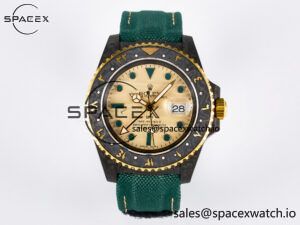 GMT Carbon DIWF Best Edition Yellow Dial on Green Nylon Strap SA3285 CHS V2