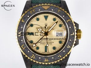 GMT Carbon DIWF Best Edition Yellow Dial on Green Nylon Strap SA3285 CHS V2 - Image 2